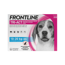 Frontline Tri-Act Rácsepegtető oldat kutyáknak 10-20kg 3X élősködő elleni készítmény kutyáknak