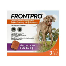 Frontpro rágótabletta kutyáknak L 25-50 kg 136 mg 3 tabletta élősködő elleni készítmény kutyáknak
