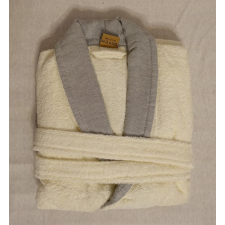 Frottír sálgalléros köntös, Krém díszgallérral (100 % pamut), 2XL lakástextília