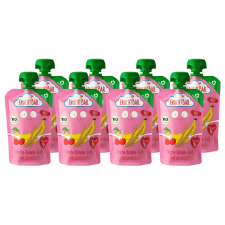 FRUCHTBAR Bio Cseresznye, banán, búzadara 6hó 8x100g (100%-ban újrahasznosítható csomagolás!) bébiétel