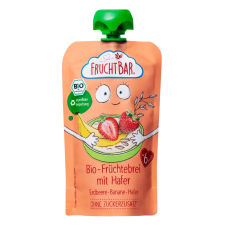 FRUCHTBAR Bio Gyümölcskása zabbal, eper-banán 6hó 120g bébiétel