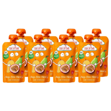 FRUCHTBAR Bio Mangó, körte, maracuja 6hó 8x120g (100%-ban újrahasznosítható csomagolás!) bébiétel