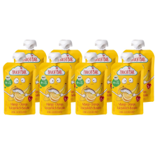 FRUCHTBAR Bio Mangó, narancs, banán, kókusztej 6hó 8x100g bébiétel