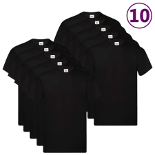 Fruit of the Loom 10 db 3XL-s méretű fekete pamutpóló munkaruha