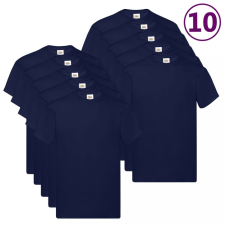 Fruit of the Loom 10 db XXL-s méretű tengerészkék pamutpóló munkaruha