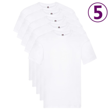 Fruit of the Loom 5 db 3XL-s méretű fehér pamutpóló munkaruha