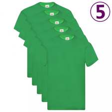 Fruit of the Loom 5 db 3XL-s méretű zöld pamutpóló munkaruha
