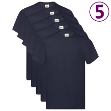 Fruit of the Loom 5 db XL-s méretű mélykék pamutpóló munkaruha
