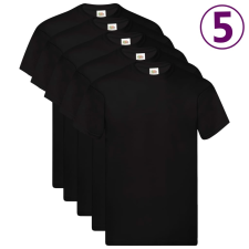 Fruit of the Loom 5 db XXL-s méretű fekete pamutpóló munkaruha
