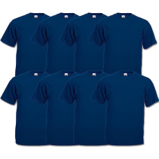 Fruit of the Loom 8 db-os pólócsomag Fruit of the Loom F02 kereknyakú, rövid ujjú, sötétkék- 2XL