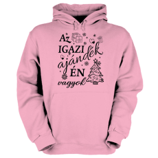 Fruit of the Loom Az igazi ajándék én vagyok - Unisex Kapucnis Pulóver