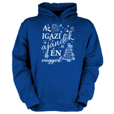 Fruit of the Loom Az igazi ajándék én vagyok - Unisex Kapucnis Pulóver
