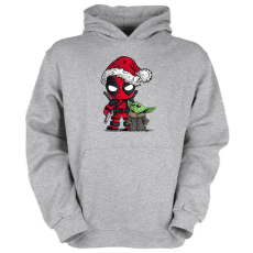 Fruit of the Loom Deadpool és Baby Yoda - Gyerek Kapucnis Pulóver