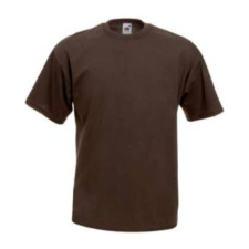 Fruit of the Loom F02 kereknyakú, rövid ujjú póló VALUEWEIGHT T, Chocolate - XL férfi póló