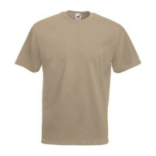 Fruit of the Loom F02 kereknyakú, rövid ujjú póló VALUEWEIGHT T, Khaki - M férfi póló