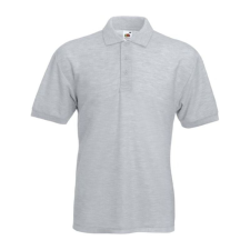 Fruit of the Loom F22 galléros piké póló 65/35, Heather Grey - 5XL férfi póló