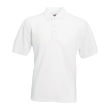 Fruit of the Loom F22 galléros piké póló 65/35, White - 5XL férfi póló