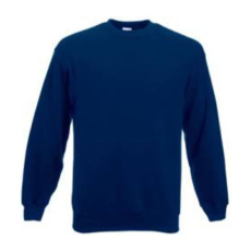 Fruit of the Loom F41 kereknyakú pulóver, SET-IN SWEAT, Navy