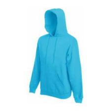 Fruit of the Loom F44 kapucnis pulóver, HOODED SWEAT, Azure - 2XL férfi pulóver, kardigán
