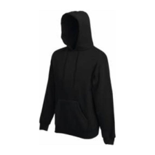 Fruit of the Loom F44 kapucnis pulóver, HOODED SWEAT, Black - M férfi pulóver, kardigán