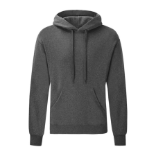 Fruit of the Loom F44 kapucnis pulóver, HOODED SWEAT, Dark Heather Grey - XL férfi pulóver, kardigán