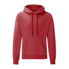 Fruit of the Loom F44 kapucnis pulóver, HOODED SWEAT, Heather Red - XL