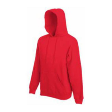 Fruit of the Loom F44 kapucnis pulóver, HOODED SWEAT, Red férfi pulóver, kardigán