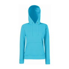 Fruit of the Loom F81 kapucnis Női pulóver, LADY-FIT HOODED SWEAT, Azure női pulóver, kardigán