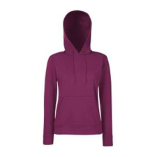 Fruit of the Loom F81 kapucnis Női pulóver, LADY-FIT HOODED SWEAT, Burgundy női pulóver, kardigán