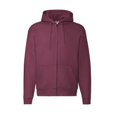 Fruit of the Loom Férfi Pulóver Kapucnis Hosszú ujjú Fruit of the Loom Premium Hooded Zip Sweat - XL, Burgundi vörös