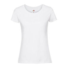 Fruit of the Loom FN56 kereknyakú Női póló, LADIES 195 ICONIC T, White - XL