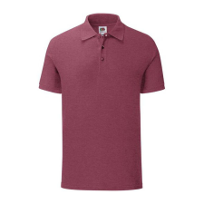 Fruit of the Loom FN66 galléros póló, ICONIC POLO, Heather Burgundy - M férfi póló