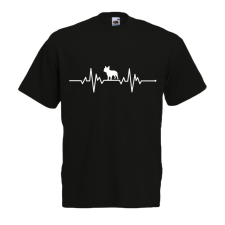Fruit of the Loom Francia bulldog EKG férfi póló férfi póló