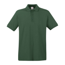 Fruit of the Loom FU21 galléros piké póló, PREMIUM POLO, Bottle Green - 3XL férfi póló