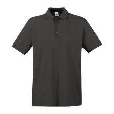 Fruit of the Loom FU21 galléros piké póló, PREMIUM POLO, Graphite - L férfi póló
