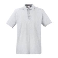 Fruit of the Loom FU21 galléros piké póló, PREMIUM POLO, Heather Grey - 3XL férfi póló