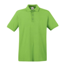 Fruit of the Loom FU21 galléros piké póló, PREMIUM POLO, Lime - 2XL férfi póló