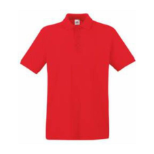 Fruit of the Loom FU21 galléros piké póló, PREMIUM POLO, Red - 2XL férfi póló