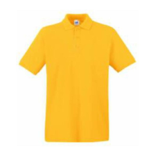 Fruit of the Loom FU21 galléros piké póló, PREMIUM POLO, Sunflower - 2XL férfi póló