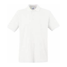 Fruit of the Loom FU21 galléros piké póló, PREMIUM POLO, White - 2XL férfi póló