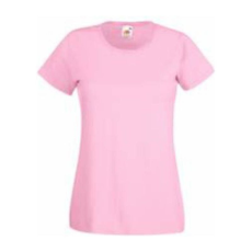 Fruit of the Loom FU78 Női környakas póló, LADY-FIT VALUEWEIGHT T, Light Pink - XL