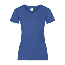 Fruit of the Loom FU78 Női környakas póló, LADY-FIT VALUEWEIGHT T, Retro Heather Royal