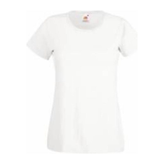 Fruit of the Loom FU78 Női környakas póló, LADY-FIT VALUEWEIGHT T, White - S