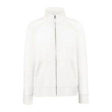 Fruit of the Loom FU80 zipzáras Női pulóver, Premium Lady Fit Sweat Jacket, White - XL női pulóver, kardigán