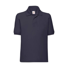 Fruit of the Loom Gyerek Galléros póló Rövid ujjú Fruit of the Loom 65/35 Polo Kids - 140 (9-11), Mély sötétkék (navy)