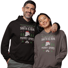 Fruit of the Loom, Kariban A télapó igazi - Unisex Kapucnis Pulóver