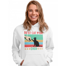 Fruit of the Loom, Kariban Best cat mom ever - Unisex Pulóver női pulóver, kardigán