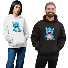 Fruit of the Loom, Kariban Cuki kis szörny - Unisex Kapucnis Pulóver