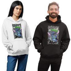 Fruit of the Loom, Kariban Disney Zombie Stitch - Unisex Kapucnis Pulóver