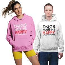 Fruit of the Loom, Kariban Dogs make me happy - Unisex Pulóver